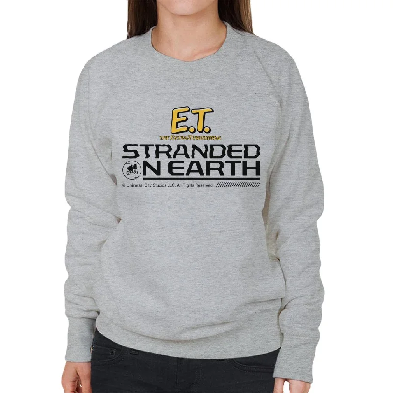 E.T. Stranded On Earth Women's Sweatshirt Hoodie with Cuffed Sleeves Snug Secure