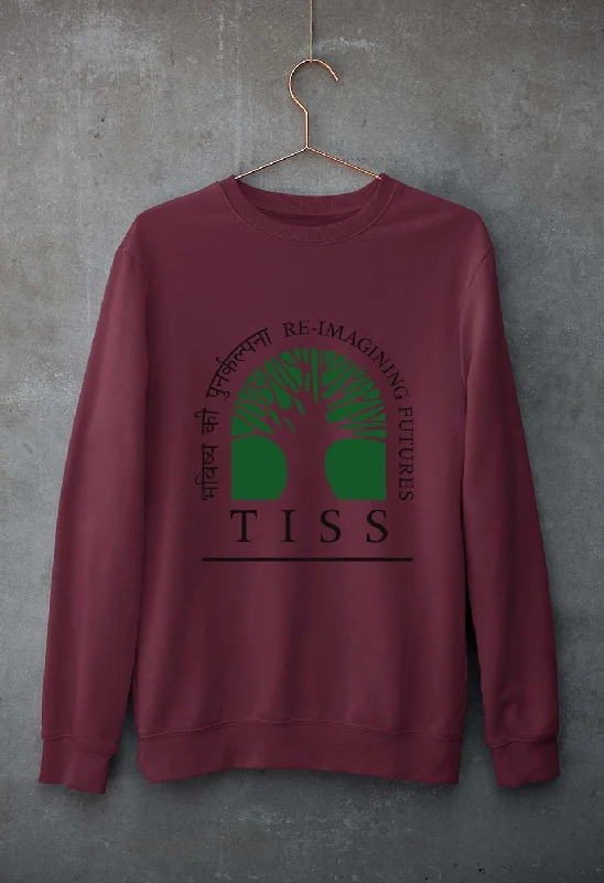 Tata Institute of Social Sciences (TISS) Unisex Sweatshirt for Men/Women Hoodie with Hem Fringe Bohemian Relaxed Tata Institute of Social Sciences (TISS) Unisex Sweatshirt for Men/Women Hoodie with Hem Fringe Bohemian Relaxed