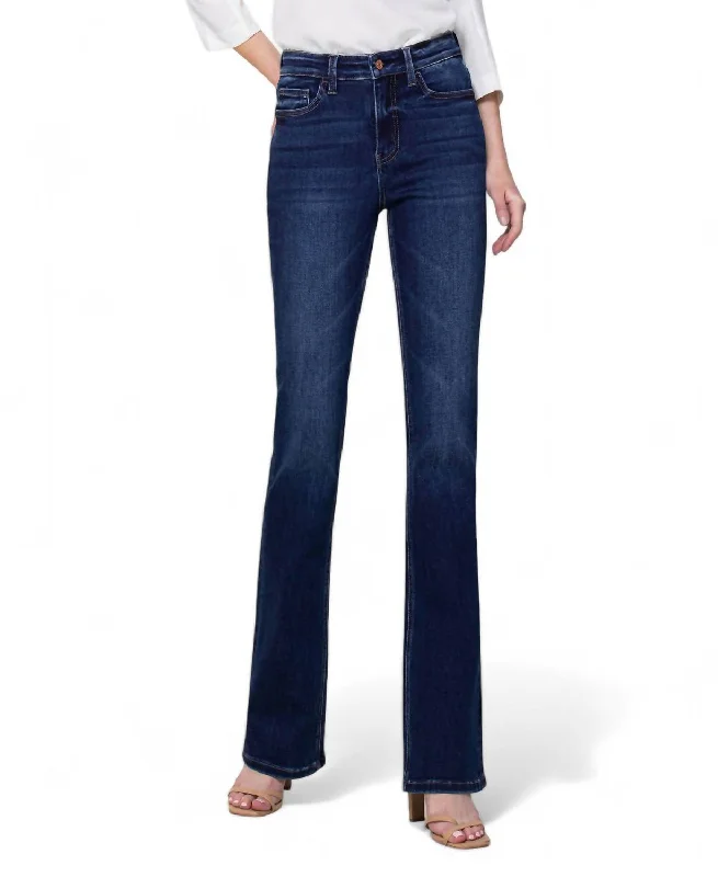 Skylar High Rise Bootcut Jean In Dark Wash Chic Cropped Jeans