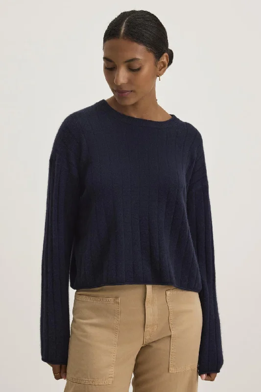 MONICA CASHMERE SWEATER Graphic Sweater Embroidered Appliqued