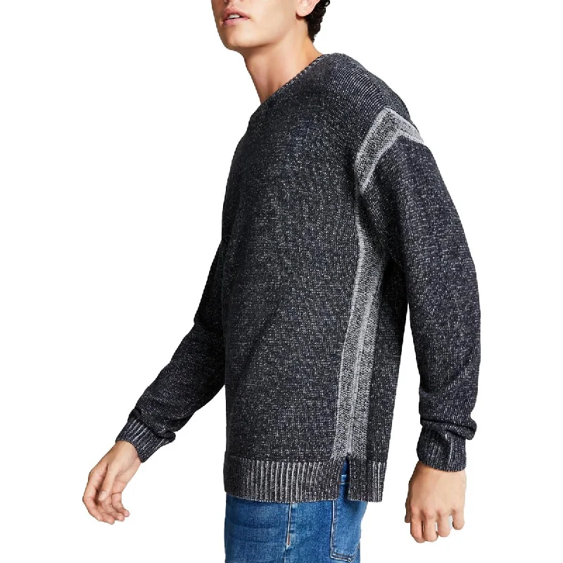 And Now This Mens Oversized Pullover Crewneck Sweater Layered Multi-layer Single Layer