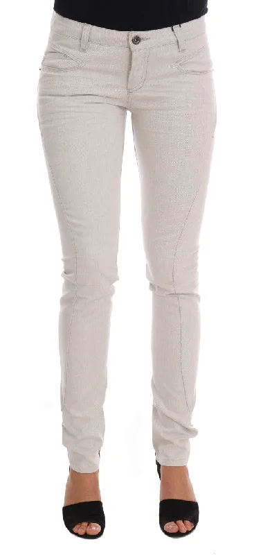 Costume National Chic  Slim-Fit Stretch Women's Jeans Casual Straight-Leg Jeans