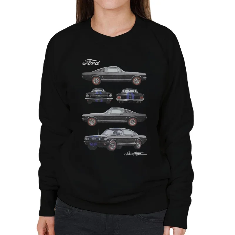 Ford Mustang Multi View Women's Sweatshirt Graphic Hoodie Design Print
