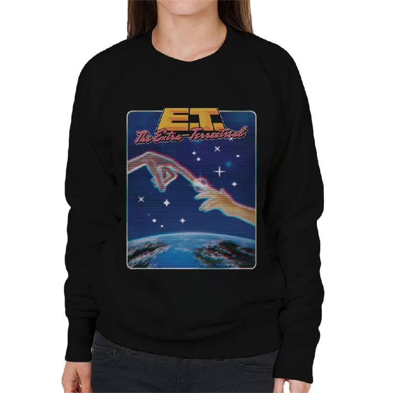 E.T. Glowing Finger Women's Sweatshirt Hoodie with Tied Waist Feminine Flattering