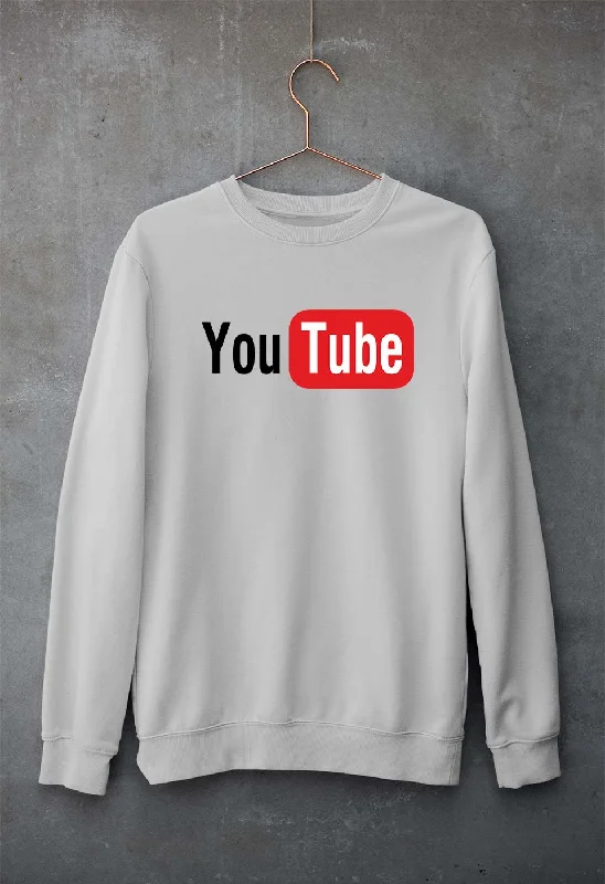 YouTube Unisex Sweatshirt for Men/Women Hoodie with Distressed Vintage Worn
