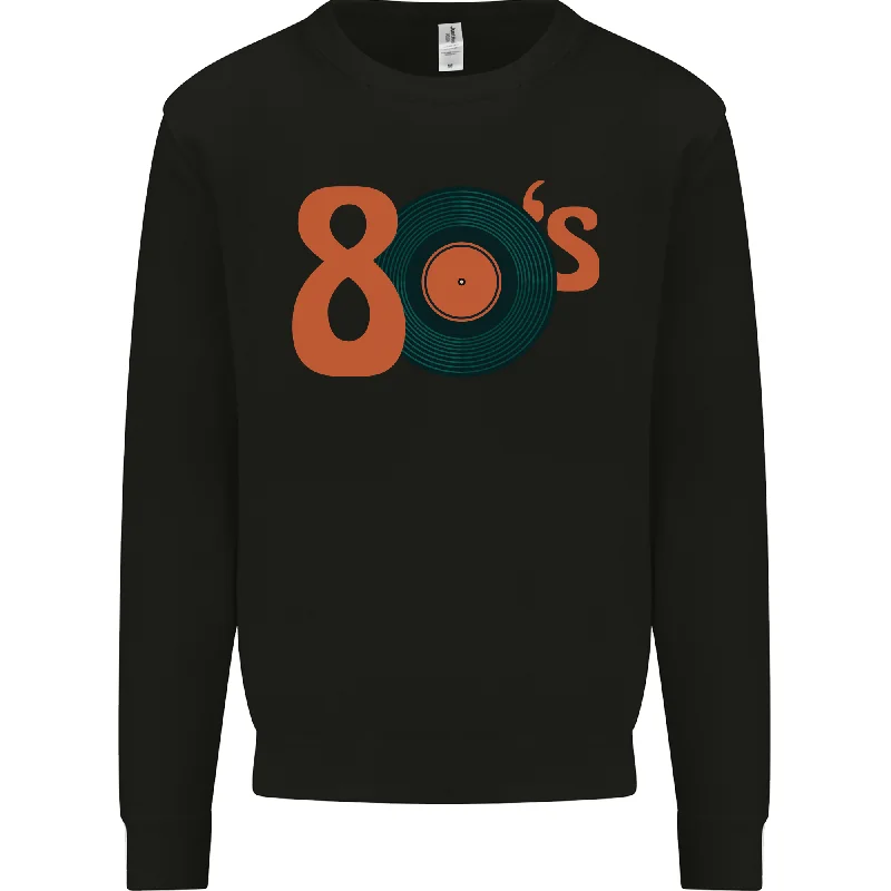 80s Music Vinyl Record Decks Turntable Mens Sweatshirt Jumper Hoodie with Neon Bright Vibrant 80s Music Vinyl Record Decks Turntable Mens Sweatshirt Jumper Hoodie with Neon Bright Vibrant