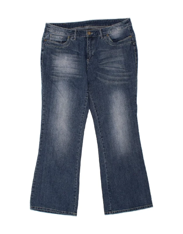 ARIZONA Womens Bootcut Jeans UK 22 3XL W42 L32 Blue Cotton Chic Rip-Detail High-Waist Jeans ARIZONA Womens Bootcut Jeans UK 22 3XL W42 L32 Blue Cotton Chic Rip-Detail High-Waist Jeans
