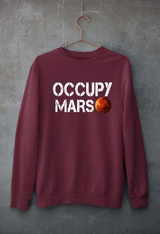 Occupy Mars Elon Musk Unisex Sweatshirt for Men/Women Hoodie with Stripes Bold Sporty