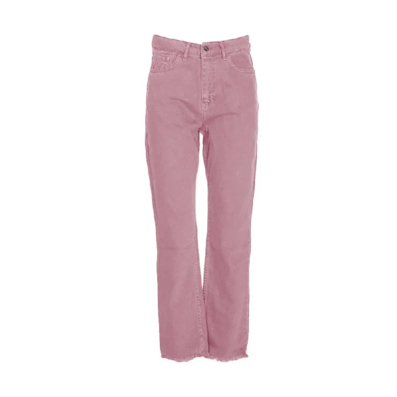 Hinnominate Chic  Raw Cut Bottom Women's Jeans Trendy Colored Denim Jeans