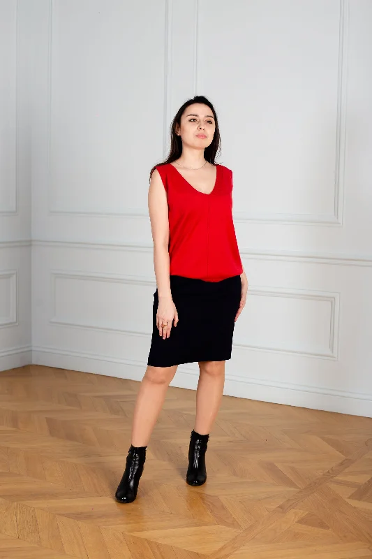 Knitted cotton blouse Elegant Office Blouse