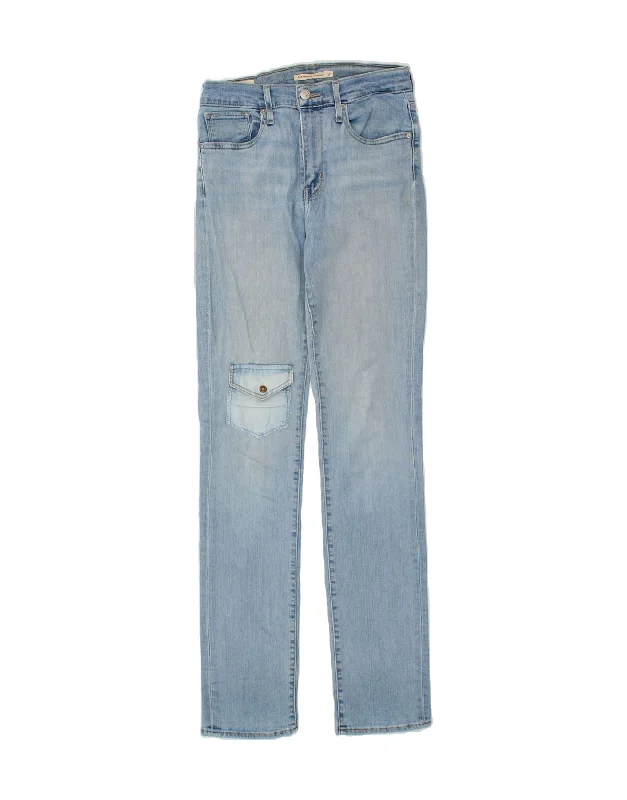 LEVI'S Womens 724 High Rise Straight Jeans W27 L32 Blue Cotton Stylish High-Waist Skinny Denim LEVI'S Womens 724 High Rise Straight Jeans W27 L32 Blue Cotton Stylish High-Waist Skinny Denim