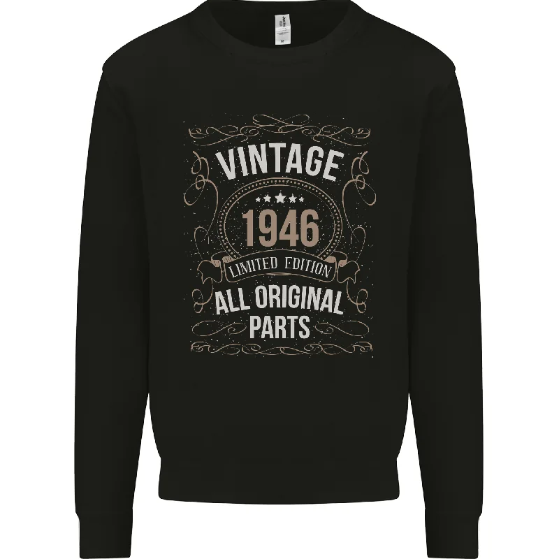 78th Birthday Limited Edition 1946 Mens Sweatshirt Jumper Hoodie with Strings Custom Fit Adjustable 78th Birthday Limited Edition 1946 Mens Sweatshirt Jumper Hoodie with Strings Custom Fit Adjustable