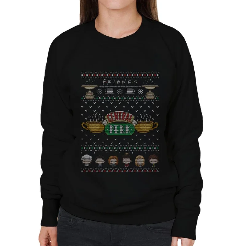 Friends Christmas Central Perk Women's Sweatshirt Hoodie with Zipper Versatile Modern Friends Christmas Central Perk Women's Sweatshirt Hoodie with Zipper Versatile Modern