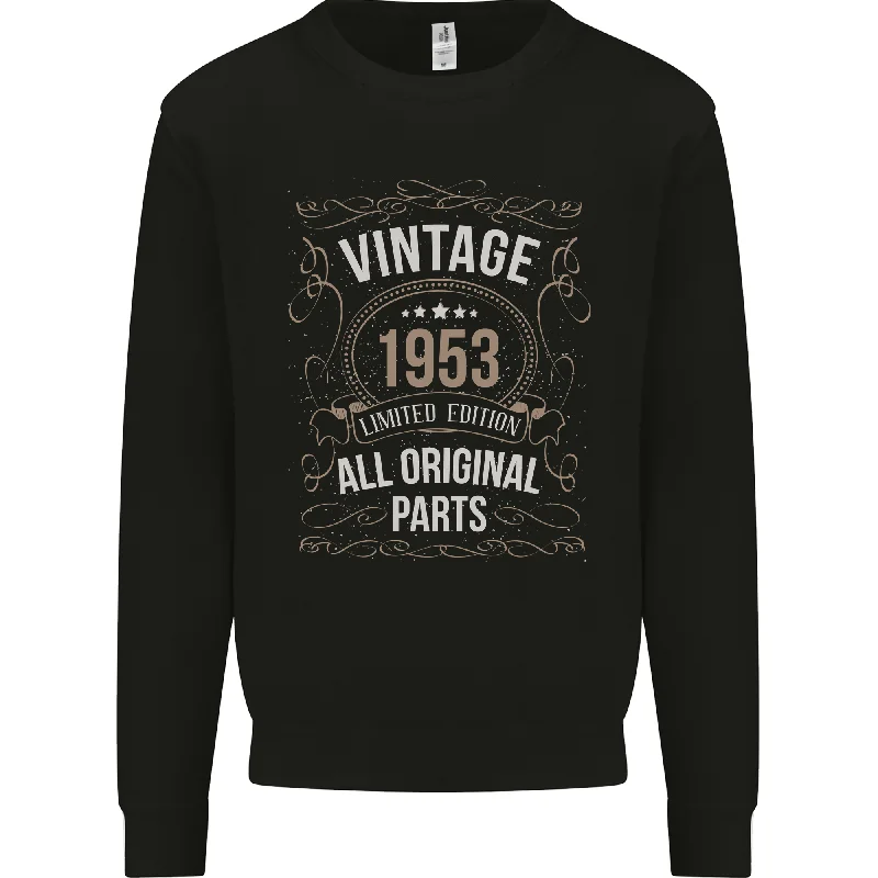 71st Birthday Limited Edition 1953 Mens Sweatshirt Jumper Hoodie with V-Neck Classic Versatile 71st Birthday Limited Edition 1953 Mens Sweatshirt Jumper Hoodie with V-Neck Classic Versatile