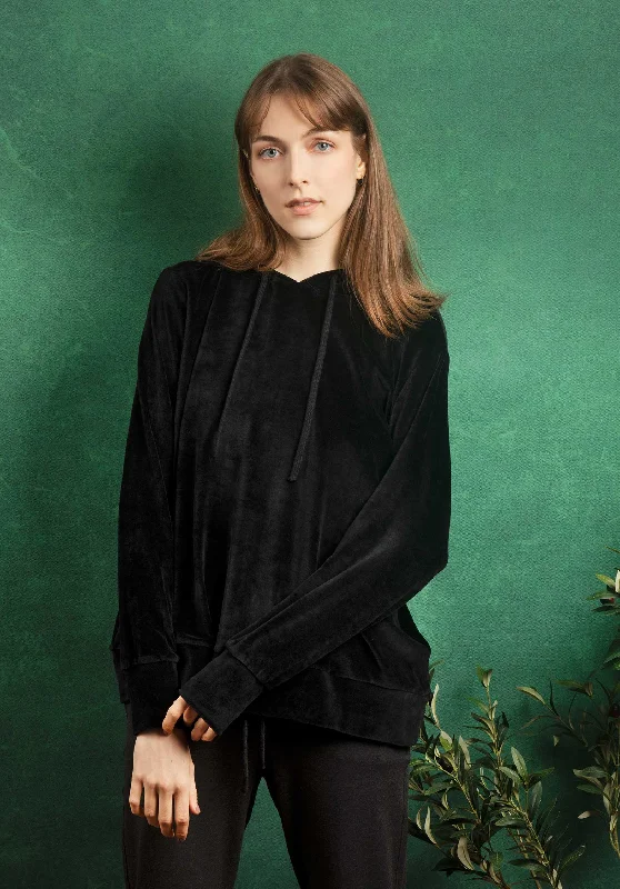 Sweater M016-fsw061 Black Seamless Knitted Crochet