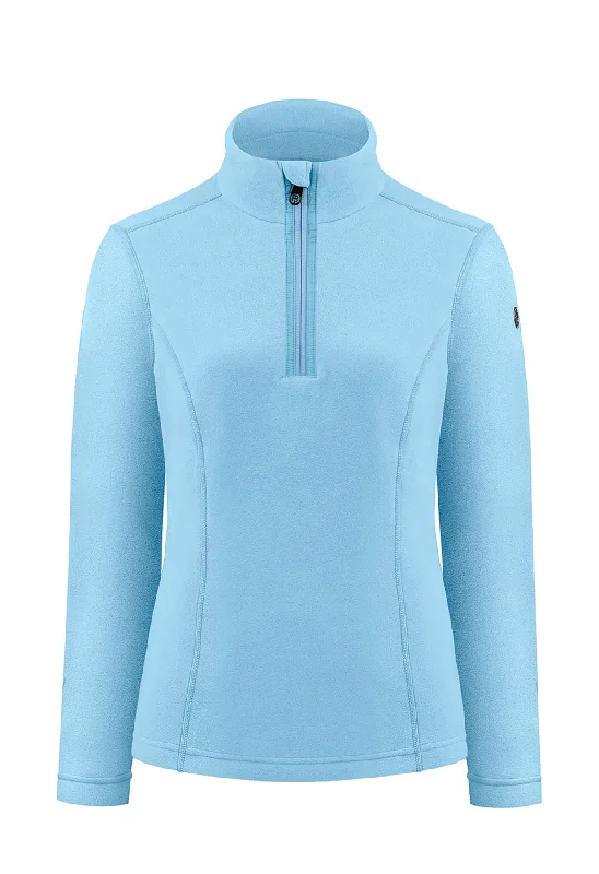 Poivre Blanc Micro Fleece Sweater in Blue Chenille Brocade Lace