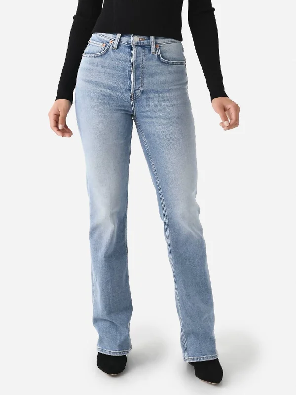 70S Bootcut Jean In Blazed Indigo Comfortable Faded High-Rise Jeans