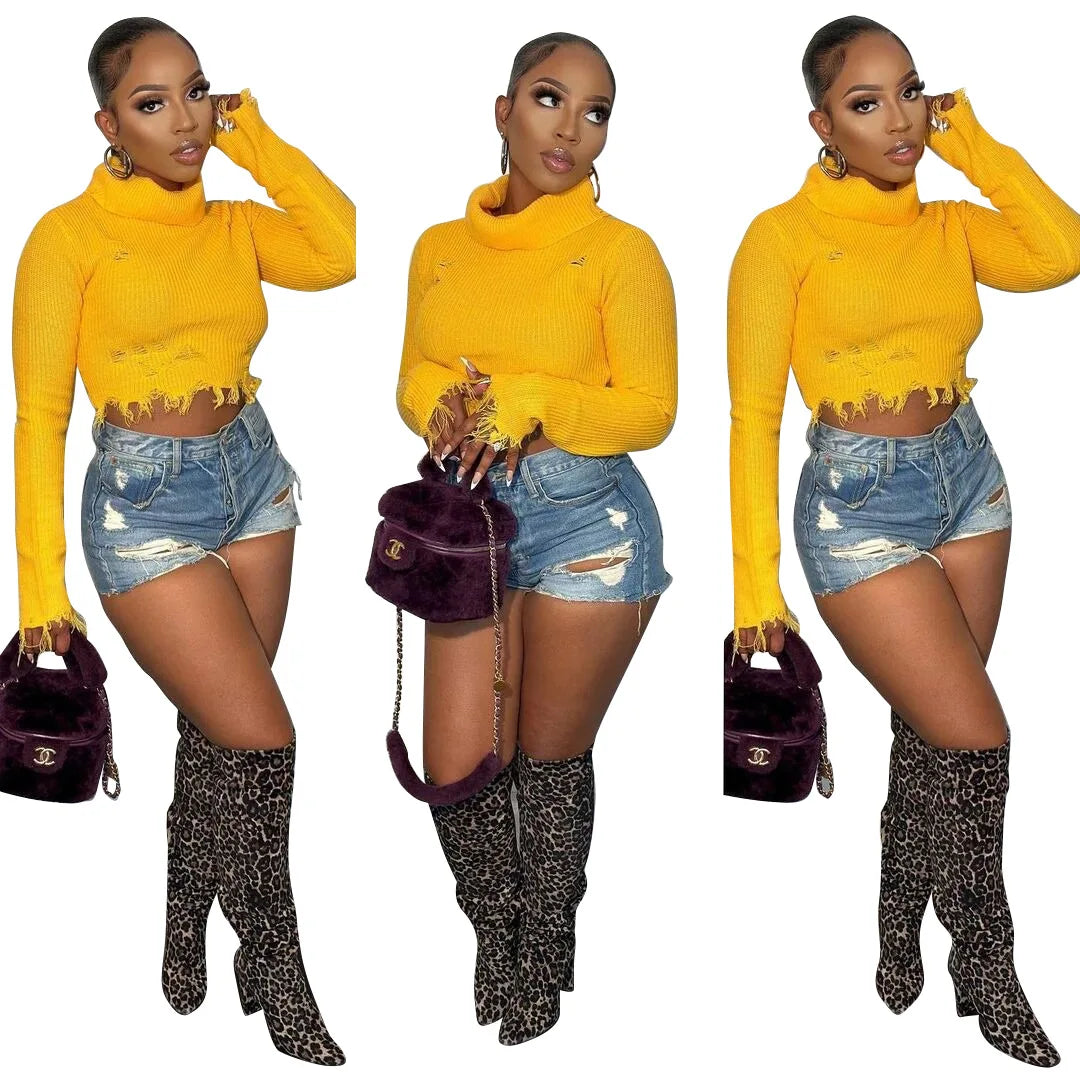 Women Turtleneck Sweater Ladies Fashionable Sweater Tops with Solid Tassel Trendy Pullover Knitted Sweater for Women Elegant Classic Vintage Women Turtleneck Sweater Ladies Fashionable Sweater Tops with Solid Tassel Trendy Pullover Knitted Sweater for Women Elegant Classic Vintage