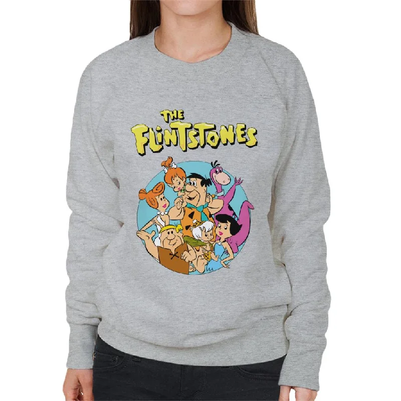 The Flintstones Characters Together Women's Sweatshirt Hoodie with Batwing Sleeves Loose Dramatic The Flintstones Characters Together Women's Sweatshirt Hoodie with Batwing Sleeves Loose Dramatic