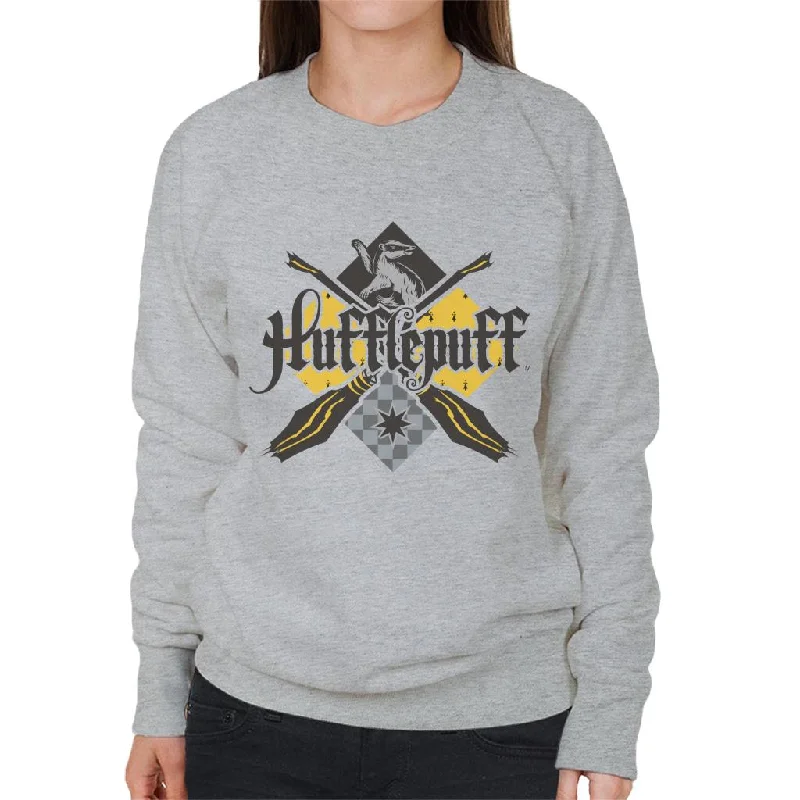 Harry Potter Hufflepuff Quidditch Crest Women's Sweatshirt Hoodie Crop Top Short Trendy Harry Potter Hufflepuff Quidditch Crest Women's Sweatshirt Hoodie Crop Top Short Trendy