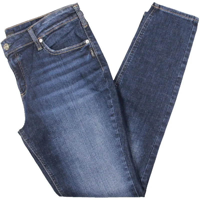 Elyse Womens Mid-Rise Comfort Fit Skinny Jeans Elegant Skinny Leg Jeans