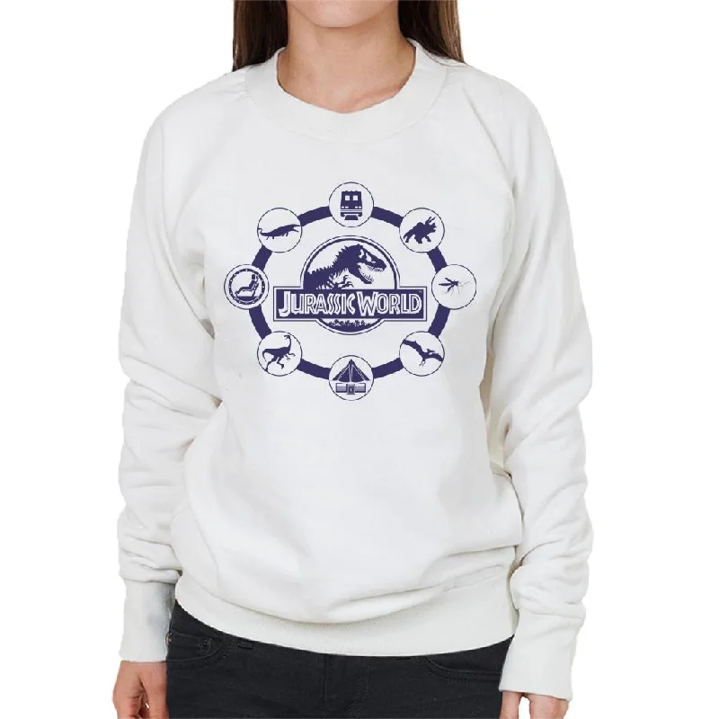 Jurassic World Film Iconography Women's Sweatshirt Hoodie with Cropped Fit Short Trendy