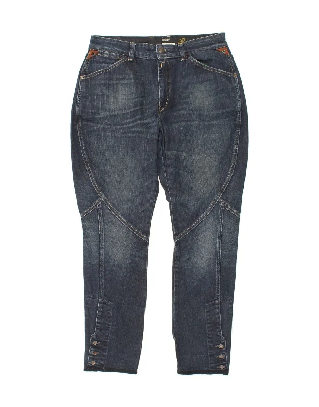 REPLAY Womens Tapered Jeans W30 L29 Blue Cotton Trendy Pleated Waist Jeans