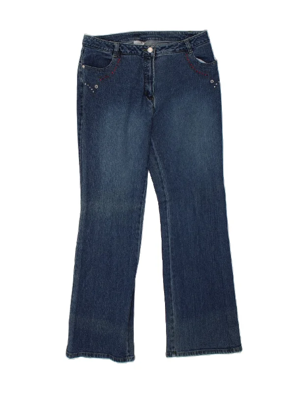 BLUE MOTION Womens Bootcut Jeans EU 42 Large W32 L30 Blue Cotton Trendy Flared Leg Jeans BLUE MOTION Womens Bootcut Jeans EU 42 Large W32 L30 Blue Cotton Trendy Flared Leg Jeans