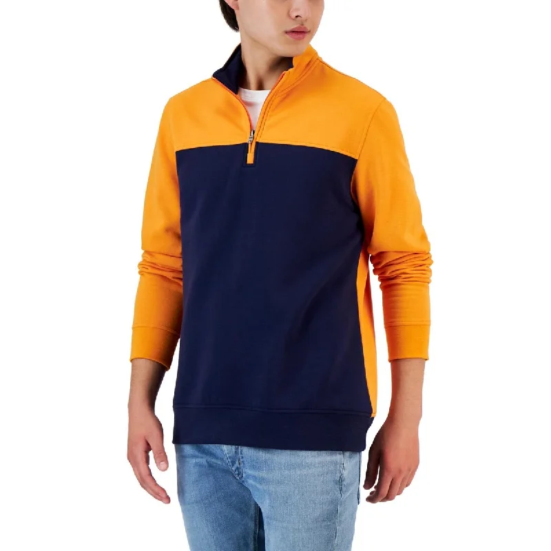 Club Room Mens Zip Neck Fleece Pullover Sweater Satin Fabric Silk Fabric Chiffon Fabric Club Room Mens Zip Neck Fleece Pullover Sweater Satin Fabric Silk Fabric Chiffon Fabric