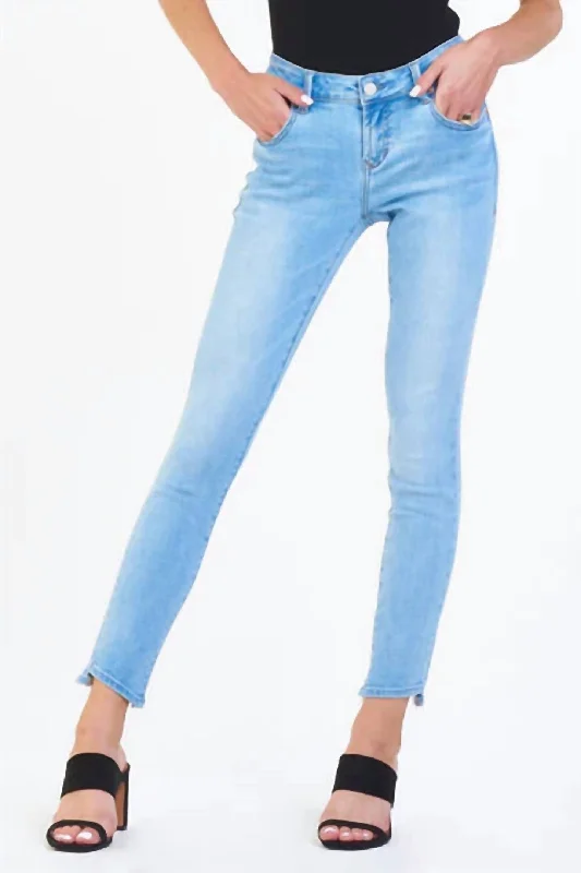 Joyrich Low Rise Skinny Jean In Lagoon Comfortable Zip-Fly Denim Jeans