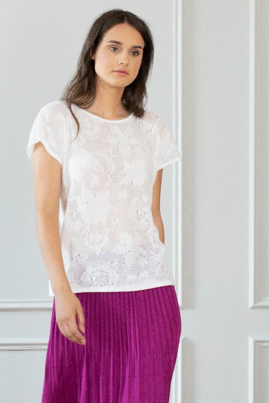 Openwork knitted blouse Soft Modal Blouse