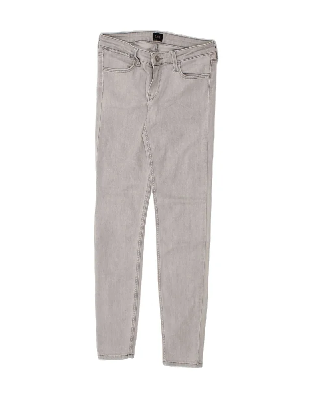 LEE Womens Scarlett Skinny Jeans W28 L30 Grey Cotton Cozy Stretch High-Waist Jeans
