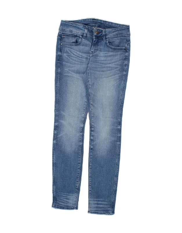 G-STAR Womens Skinny Jeans W29 L32 Blue Cotton Fashionable Raw Hem Bootcut Jeans