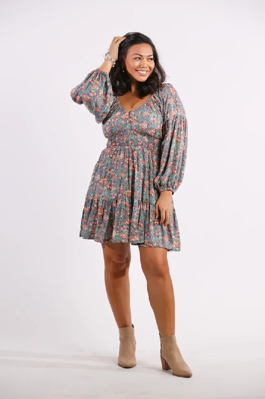 Ella Mini Dress in Somerset Casual Button-Up Mini Dress