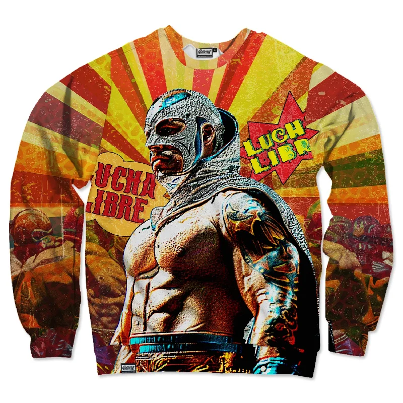 Lucha Libre Unisex Sweatshirt Hoodie with Belted Waist Structured Tailored