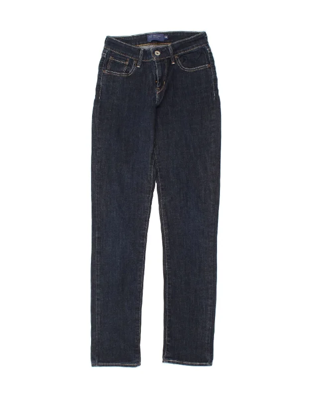LEVI'S Womens Demi Curve Classic Fit Slim Jeans W26 L30 Navy Blue Cotton Trendy Flared Leg Jeans LEVI'S Womens Demi Curve Classic Fit Slim Jeans W26 L30 Navy Blue Cotton Trendy Flared Leg Jeans