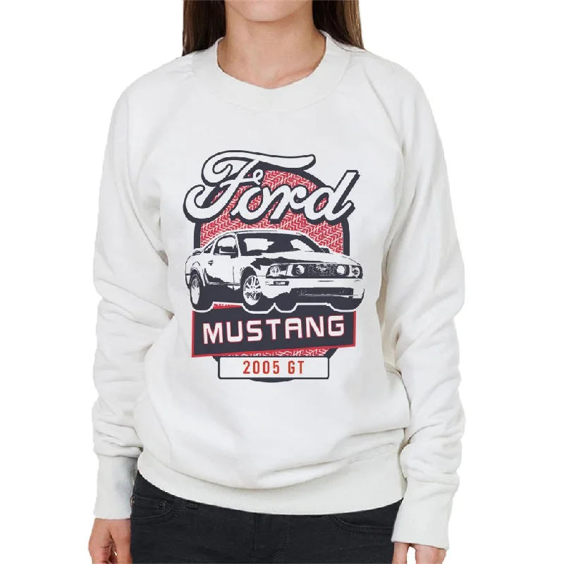 Ford Mustang 2005 GT Women's Sweatshirt Zip Hoodie Drawstring Kangaroo Pocket