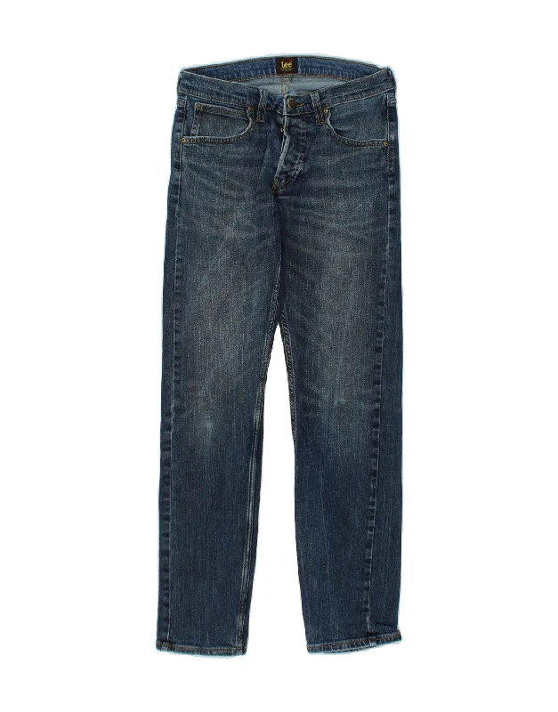 LEE Womens Daren Straight Jeans W29 L32  Blue Cotton Comfortable Mid-Rise Jeans