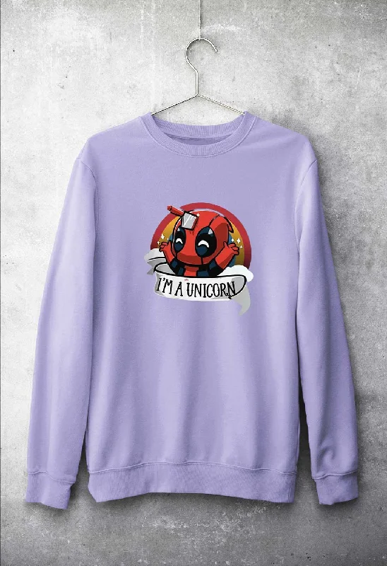 Deadpool Unicorn Unisex Sweatshirt for Men/Women Hoodie with Hem Raw Edge Edgy Unfinished Deadpool Unicorn Unisex Sweatshirt for Men/Women Hoodie with Hem Raw Edge Edgy Unfinished