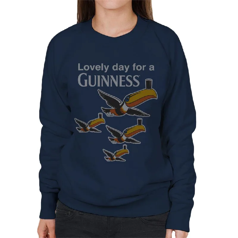 Guinness Toucans Lovely Day For A Guinness Women's Sweatshirt Hoodie with Earth Tones Natural Calm Guinness Toucans Lovely Day For A Guinness Women's Sweatshirt Hoodie with Earth Tones Natural Calm