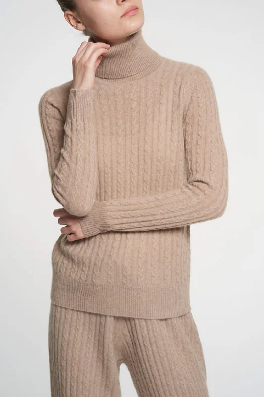 Sweater T09 T09 Ivy Oatmeal Ribbed Striped Patterned