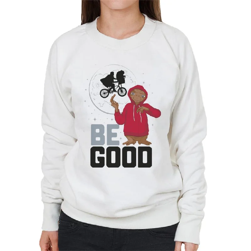 E.T. Be Good Women's Sweatshirt Hoodie with Hem Patch Decorative Personalized