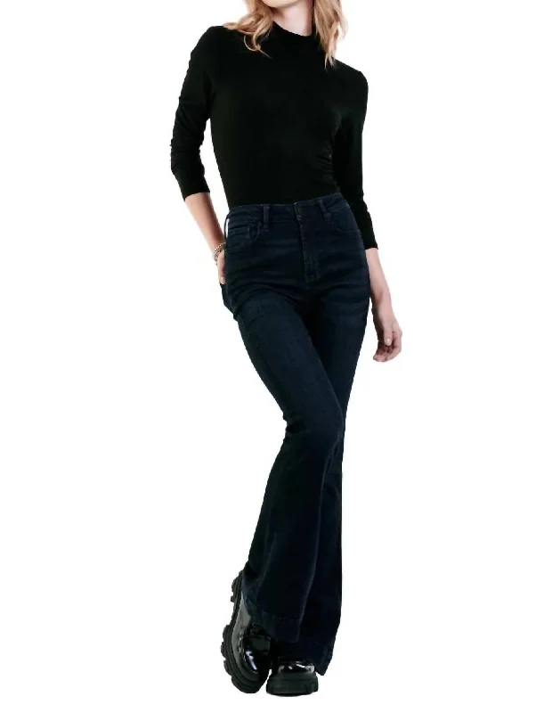 Lane High Rise Flare Jeans In Humboldt Fashionable Button-Front Jeans
