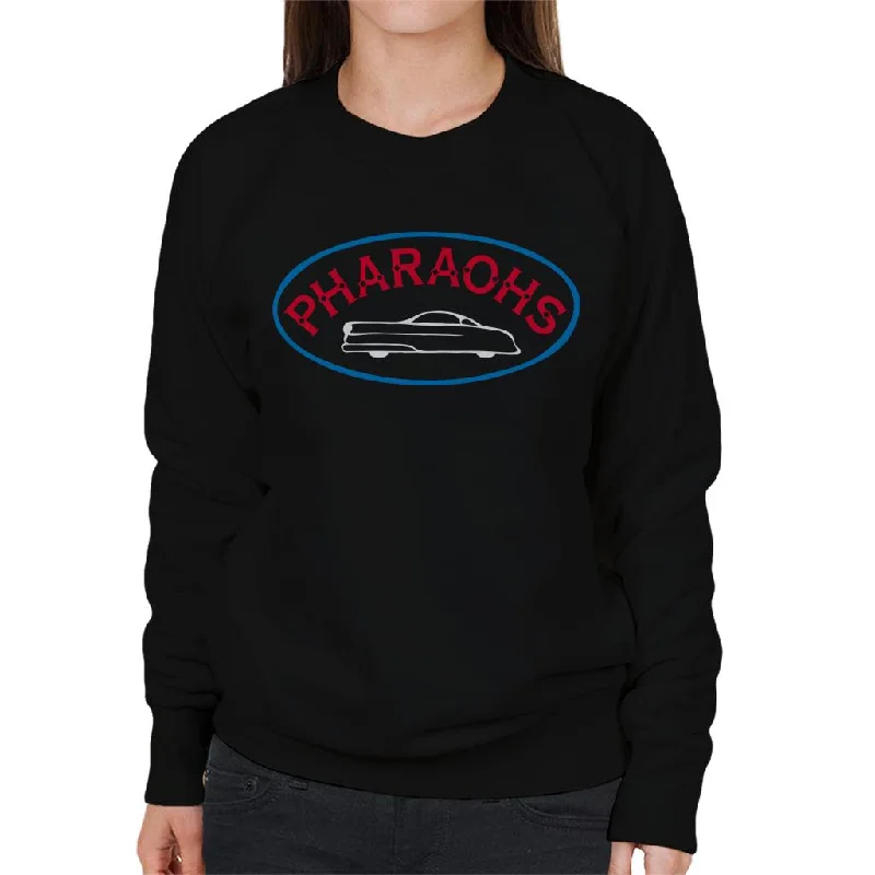 American Graffiti Pharaohs Women's Sweatshirt Hoodie with Hem Lace Feminine Delicate