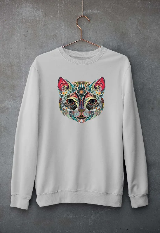 Psychedelic Cat Unisex Sweatshirt for Men/Women Hoodie with Elastic Cuffs Stretchable Comfortable Psychedelic Cat Unisex Sweatshirt for Men/Women Hoodie with Elastic Cuffs Stretchable Comfortable