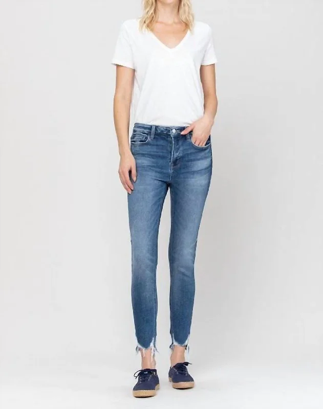 90's Britany High Rise Skinny Jean In Denim Fashionable Vintage Wash Jeans