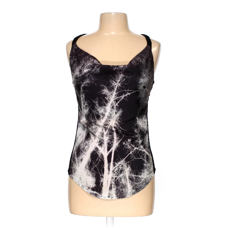 Mm Couture By Mii Me Black Womens Blouse Sz M Sweetheart Neck Blouse