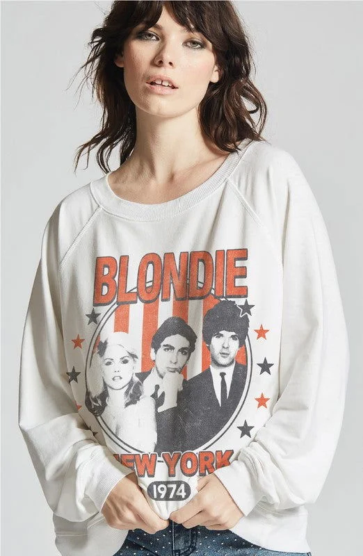 Recycled Karma 302625 - 130 Blondie Ny 1974 Sweatshirt Hoodie with Button Classic Timeless