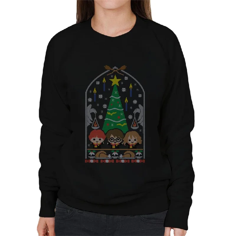 Harry Potter Christmas Hogwarts Xmas Dinner Women's Sweatshirt Hoodie Dress Longline Feminine Harry Potter Christmas Hogwarts Xmas Dinner Women's Sweatshirt Hoodie Dress Longline Feminine