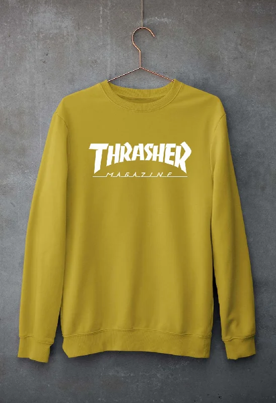 Thrasher Magazine Unisex Sweatshirt for Men/Women Hoodie with Contrast Stitching Detailed Premium Thrasher Magazine Unisex Sweatshirt for Men/Women Hoodie with Contrast Stitching Detailed Premium